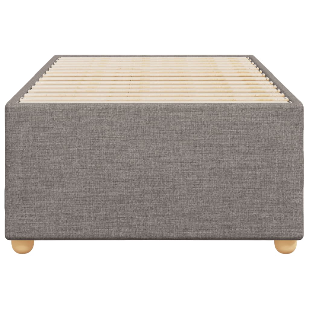 Bed Frame without Mattress Taupe 100 x 200 cm Fabric