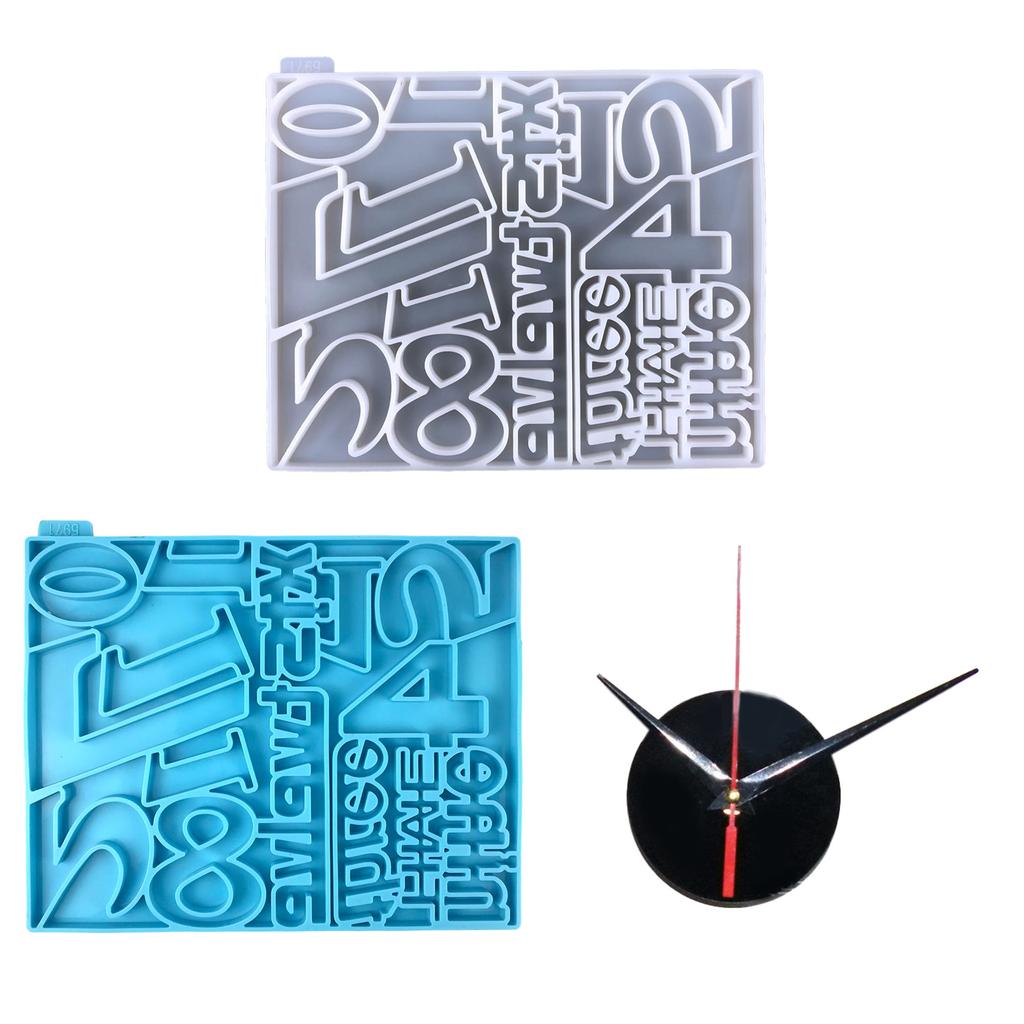 For Creative Numeral Clock UV Epoxy Resin Mold Wall Clocks Crystal Silicone Mould DIY Crafts Jewelry Home Decorations Mo