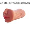 3 IN 1 Male Masturbators for Men Vagina Anus Oral Sex Real Deep Throat Masturbation Aircraft Cup Blowjob Pocket Pussy Sex Toys