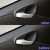 2pcs Carbon Fiber Car Inner Door Handel Bowl Sticker For Benz Smart Fortwo 11-15