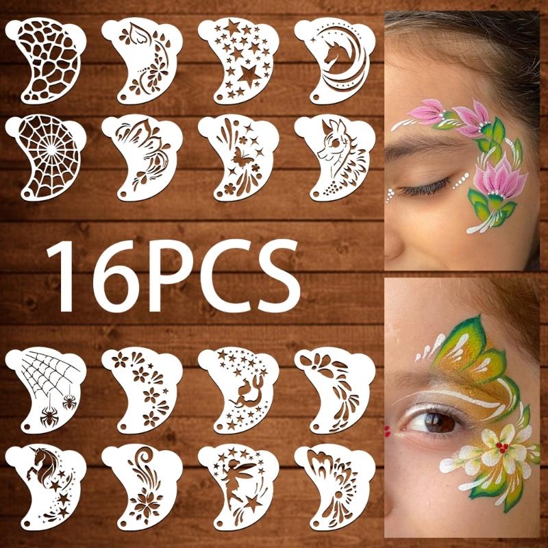 Face Art Templates with Smooth Surfaces Drawing Stencils for Easy Cleaning and Professional Cosmetic Applications