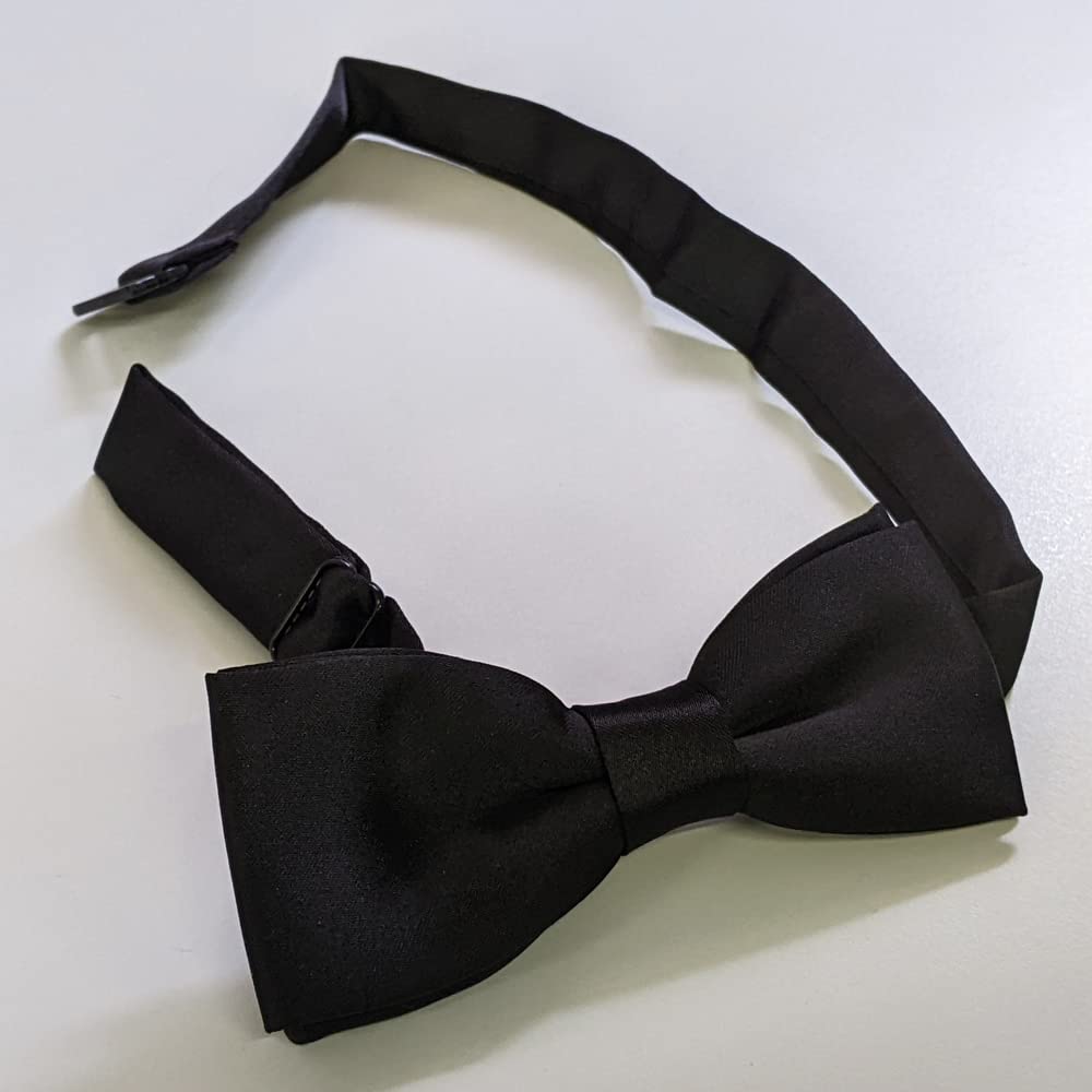 [DAIVA] Fliege, Schleife, Krawatte mit Haken, für Hochzeiten und Partys (Schwarz)