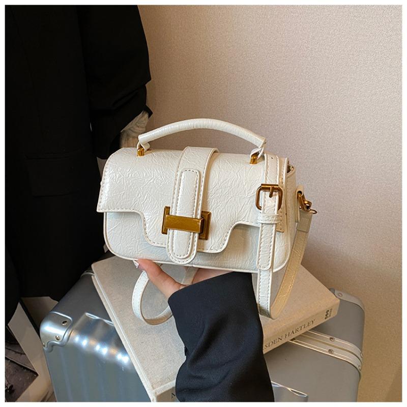 

Retro portable small square bag women s new versatile commuter bag high-end shoulder messenger bag белый