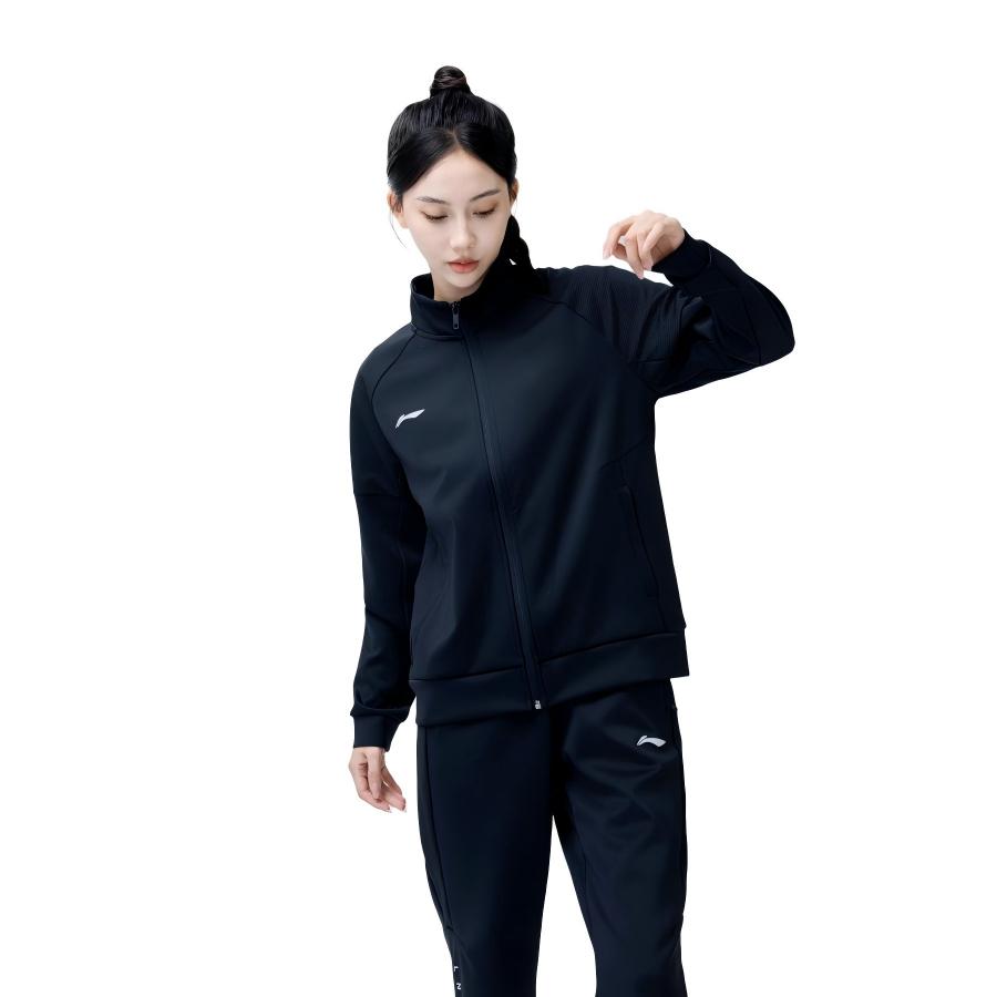 Li Ning Tischtennis Serie Mode Sport Bequemes Design Lässig Vielseitig Stehkragen Strickjacke Sweatshirt Damen Sweatshirt AWDR750-4