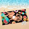 Girl Pattern Beach Towel Absorbent Sun Protection Towel For Beach Shower Swimming Pool Travel Vacation Camping Essential Gift