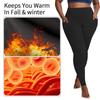 Pocketed Plus-size Fleece-lined Leggings for Women Outerwear Autumn/winter Style High-waisted Black Winter Fleece-lined Yoga Pants