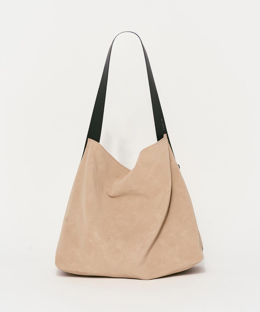 Re Rhee Cowhide Strap Hobo Bag Beige