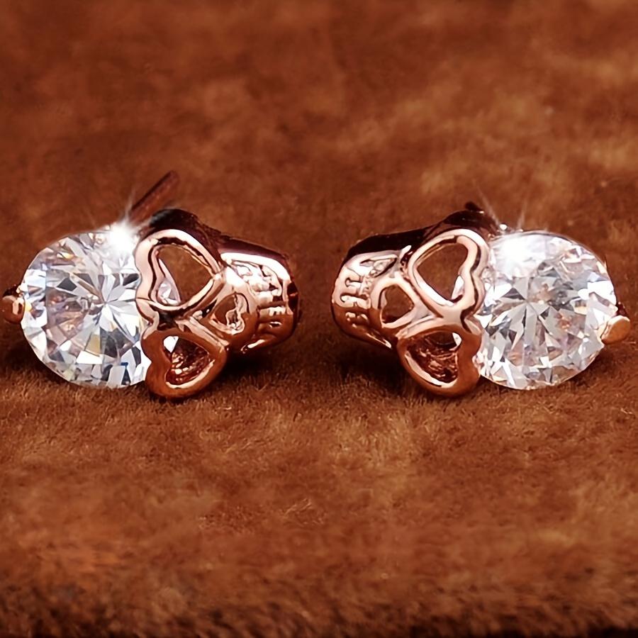 Halloween Skull Head Stud Earrings