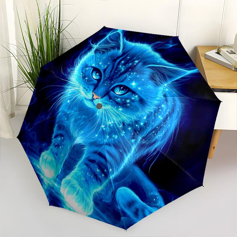 1pcAnimals cats monkeys cute turtles Umbrella Portable Folding Umbrella Iron Frame Hole Bone Structure Outdoor Home Umbrella