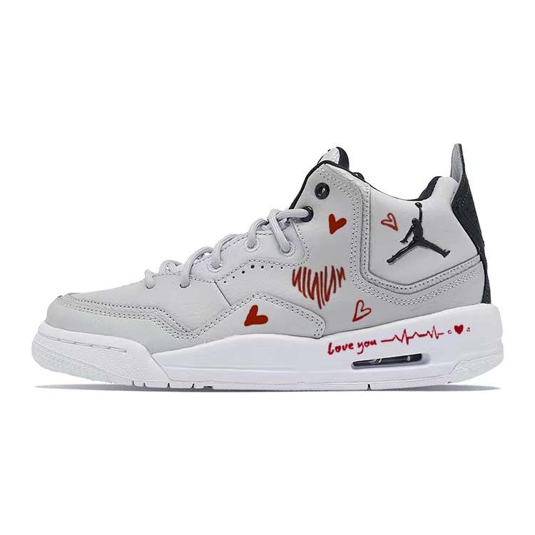 Jordan Courtside 23 Vintage Basketball Shoes Women s Mid top Gray/Black AR1002-002(Team56-) 35.5