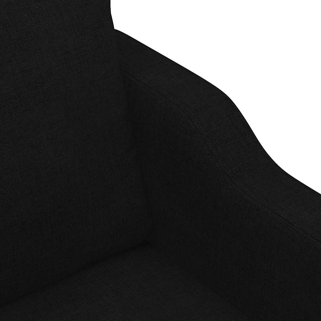 Vidaxl 2-Seater Sofa, Black, 140 Cm, Upholstered In Fabric