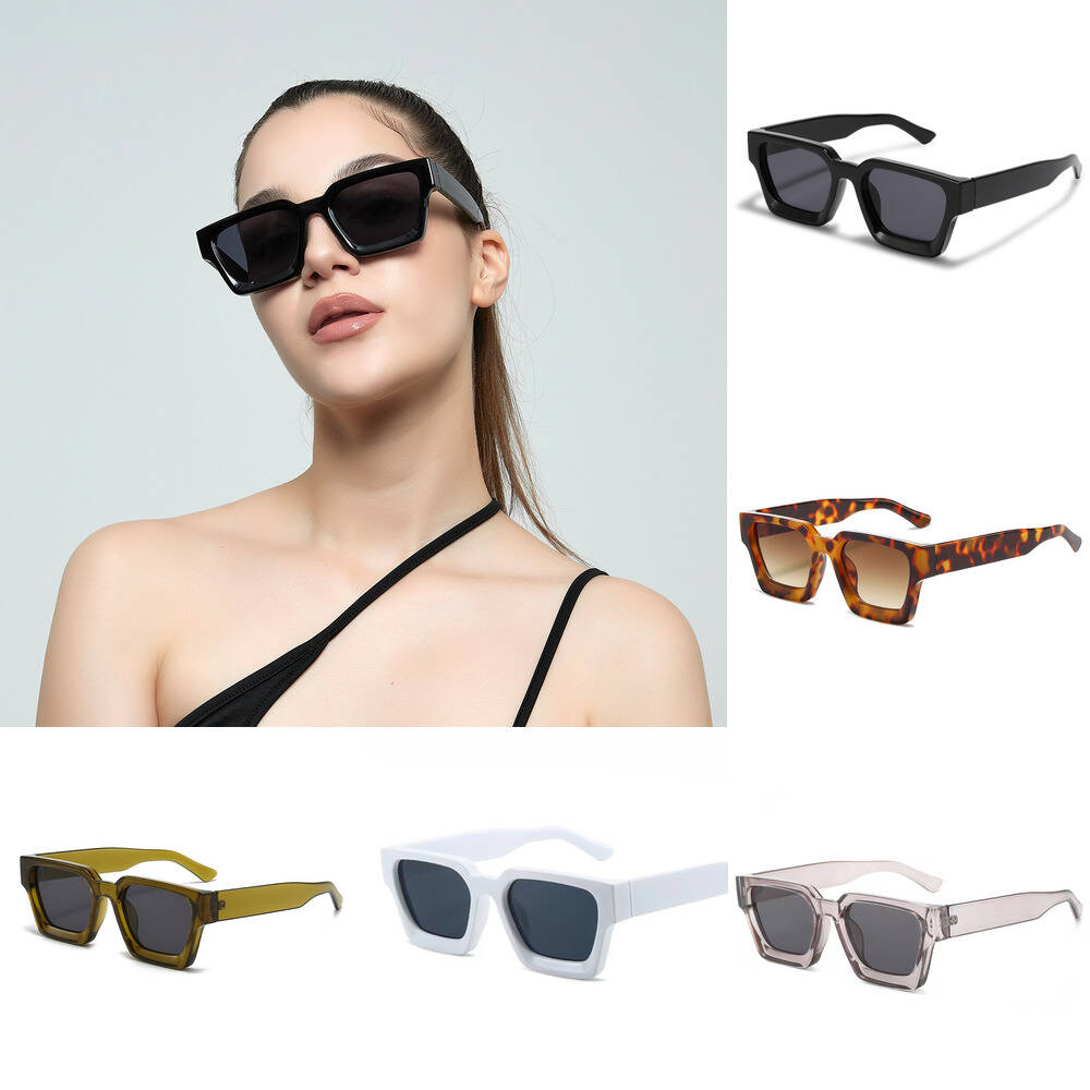 Attractive Glasses Women's Leopard 2026 New European And American Thick Frame Sunglasses Trendy Box Glasses Personalized Cross Border Large Frame Cool Fang