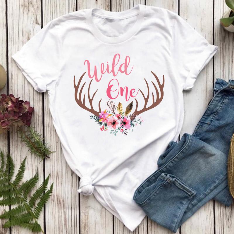 T-Shirt For Women Harajuku T-Shirts Cartoon Graphic Tshirt 90S Girl Fashion Top Female Casual Tees Short Sleeve T-Shirt Femme