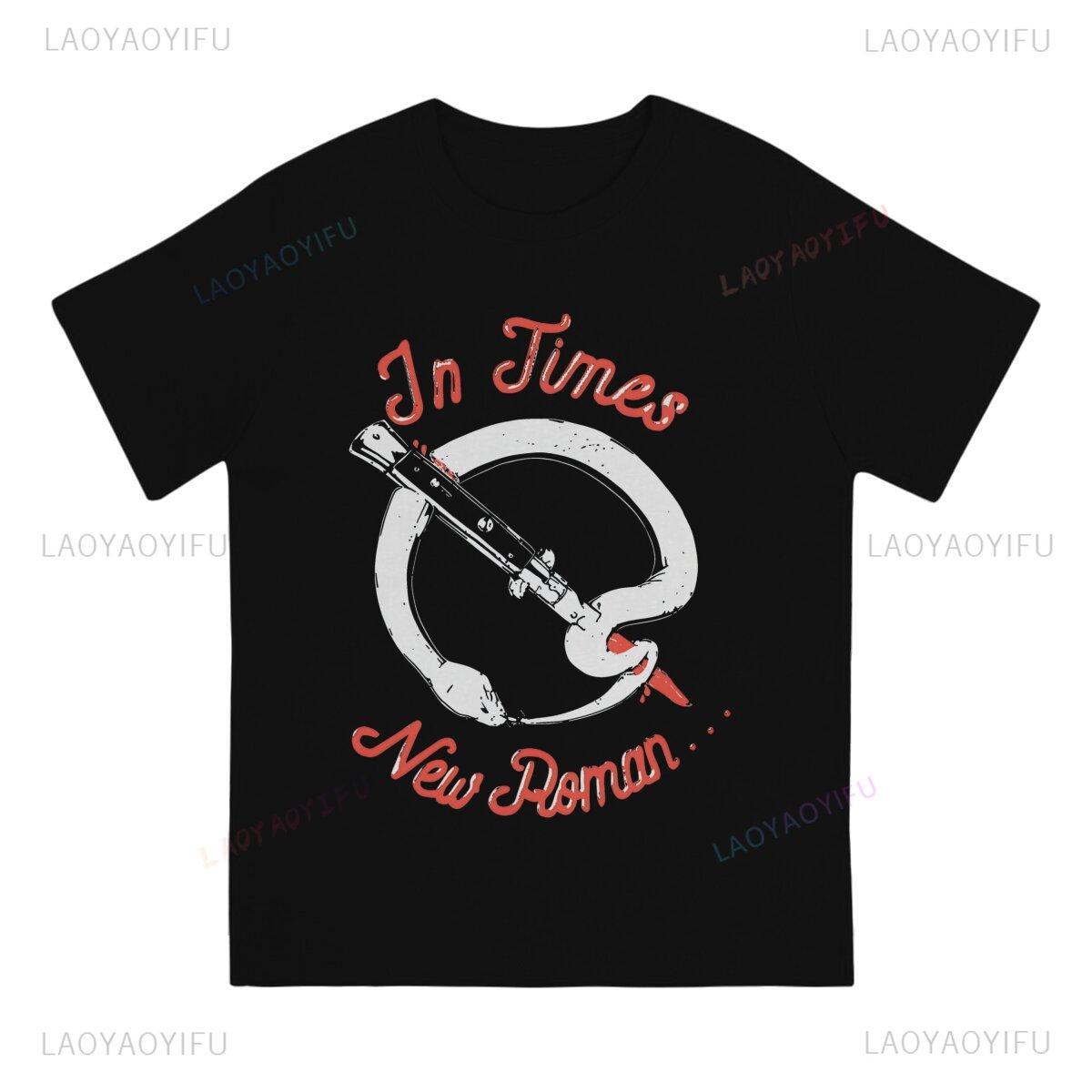 

Queens of Stone Age Merch In Times New Roman Q Snake Unique Tshirt Vintage Gothic Mens Fashion Tshirts Tops Loose ONeck Tees 4XL