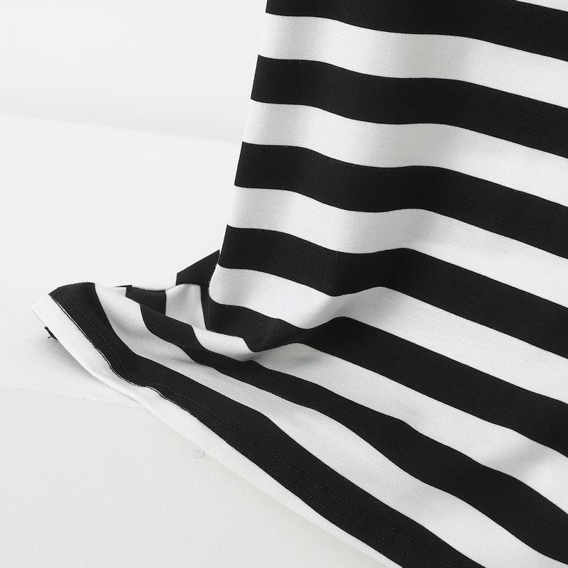 2026 Summer Modal Striped Plus Size Elastic Spaghetti Strap Vest