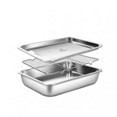 WAGENSTEIGER Stainless Steel Tray 3-Piece Set No. 8 Deep Type_Extra Large