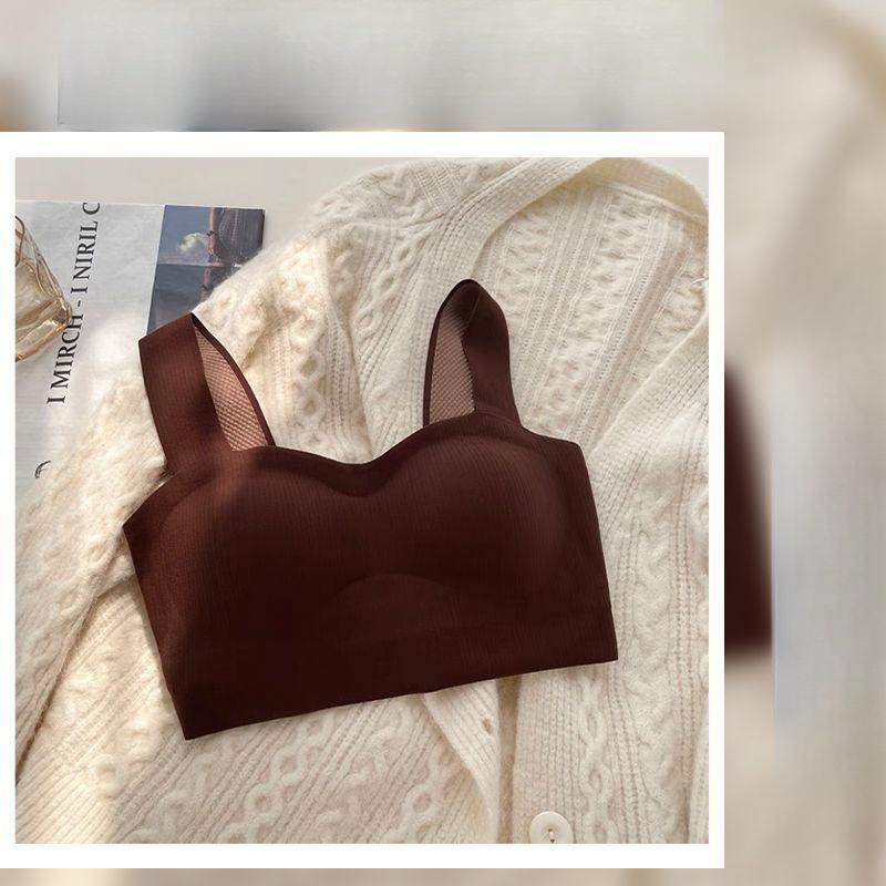 

Женский бюстгальтер пуш-ап без косточек, предотвращающий провисание, с боковой поддержкой, бесшовный цельный стиль танк для осени и зимы XL