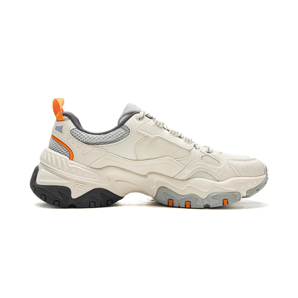 Li Ning Brown Sugar Cushioning Slip Resistant Abrasion Resistant Support Low top Casual Shoes Men's White Gray AGCV367-1