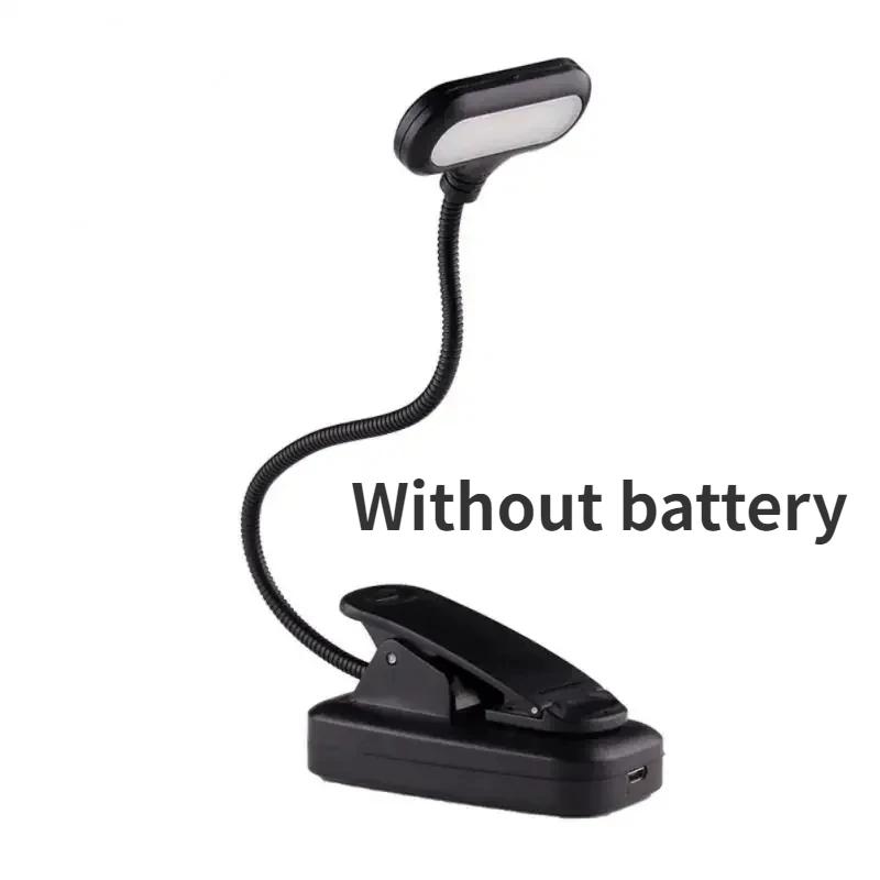 Nachtlicht Augenschutz LED-Lampen Schlafzimmer Lesen Batterie Tischlampe Einstellbar Mini Clip-On Geeignet für Reisen USB Innen