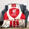 Liverpool Customize Your Name Blanket Cozy Personalized Blanket Durable Comfort Perfect for Sofa Nap Bed Home Decor Four Seasons Multipurpose