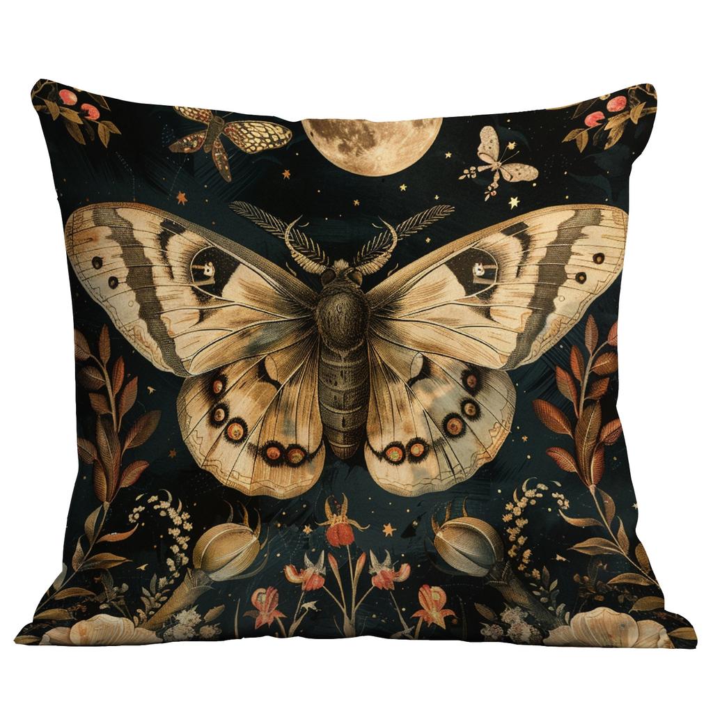 New Imitation 3d Butterfly Printed Pillowcase Retro Home Sofa Cushion Pillowcase Decoration