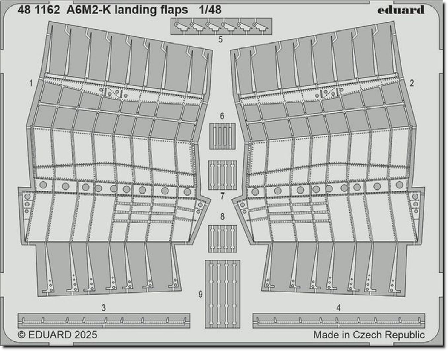 

Пластиковые детали для модели Eduard Landing Flap EDU481162 1/48 A6M2-K фототравление (Для Эдуарда) (Самолет)
