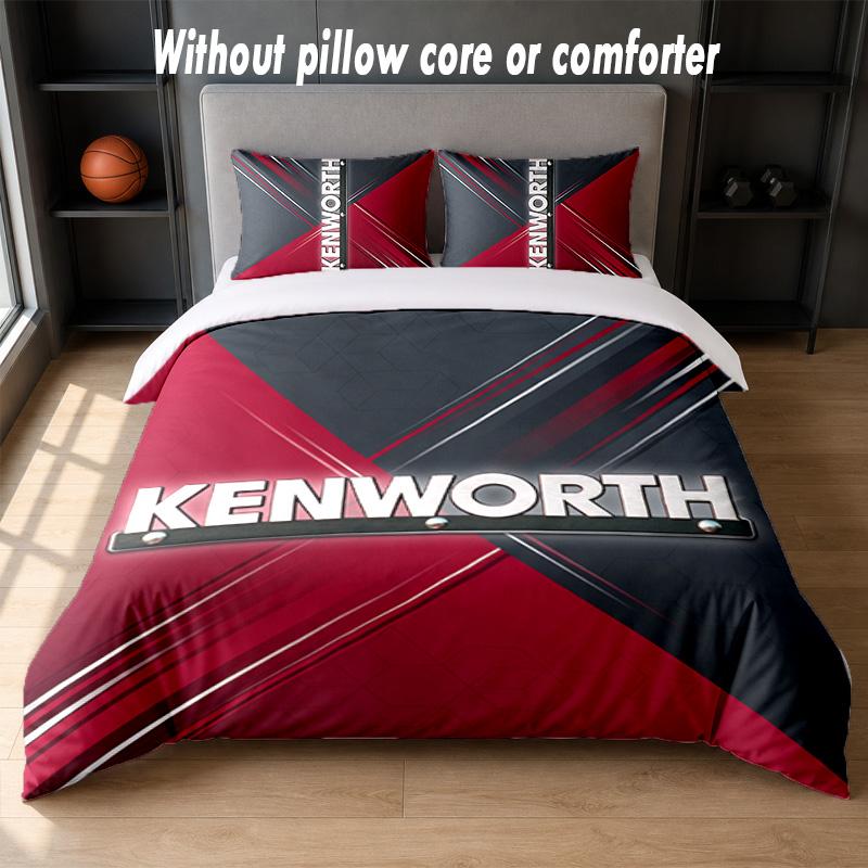 Kenworth Design Bed Bedding Set 1 Duvet Cover + 2 Pillowcases Soft Breathable Household Bed Linens