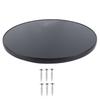 450mm Round Table Top Fade Proof Erosion Resistant Fast Installation Glossy Black Solid Wood Table Topwith Screws for