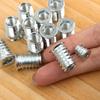 1050X Threaded Inserts Wood Insert Nuts Carbon Steel Woodworking Nuts Inserts Wood Bolt Furniture Screw Hardware Hexagon Nuts