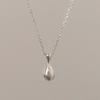 silver925 stone drop necklace (2color)