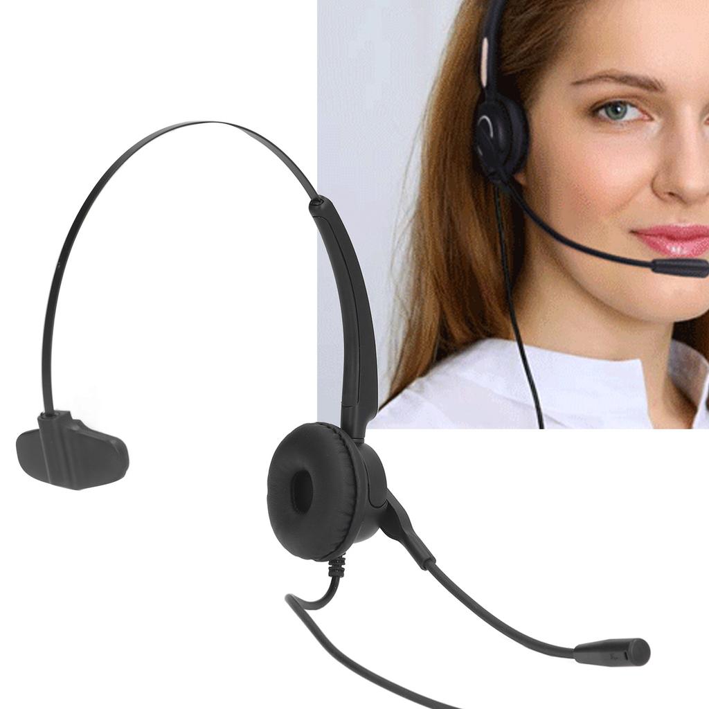 Call Center Headset USB Adjustable Wired Service Headphone with Noise Cancelling Microphone for Offi