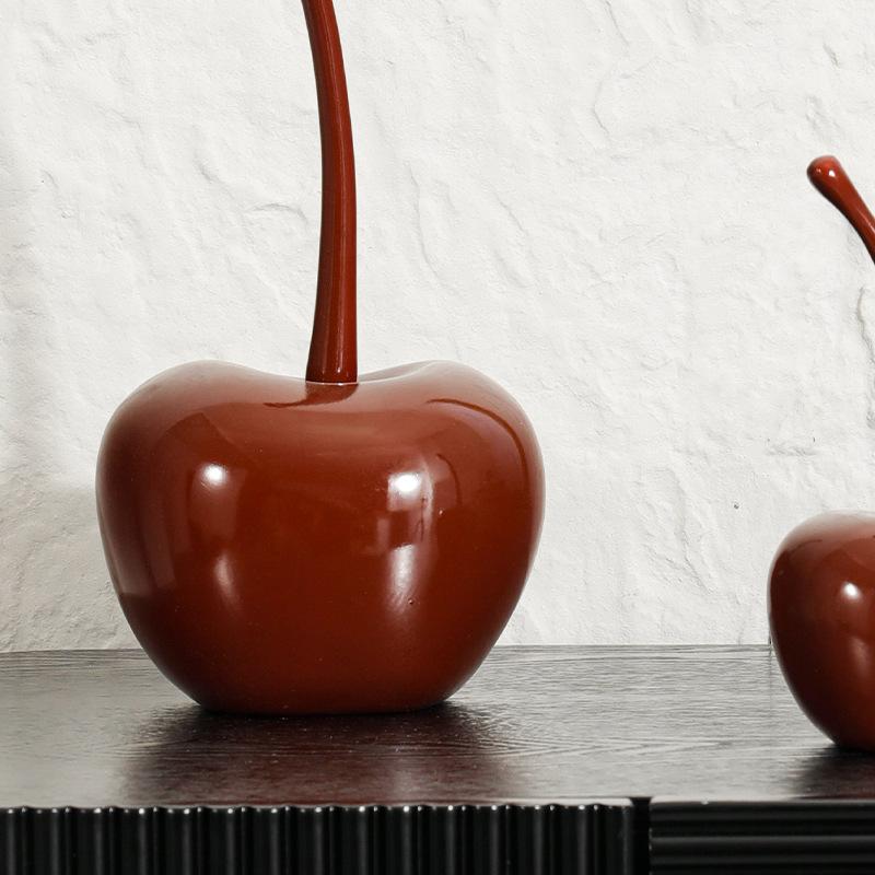 Креативні вироби з смоли Червона вишня Імітовані фруктові прикраси Вишня Яблуко Аксесуари для домашнього декору Декоративні фігурки