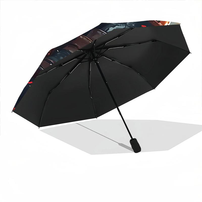 1pc Sekiro Shadows Automatic Umbrella   8 Rib Portable Folding Black Iron Frame for Outdoor, Beach, Travel, Beach Umbrella 219