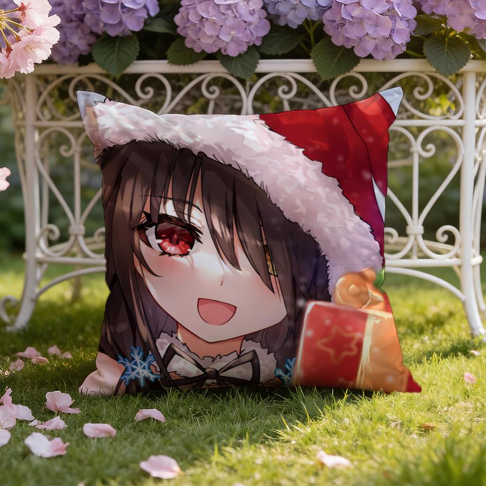 Anime D-Date A Live Cushion Cover Home & Car Dual-Scene Pillow Cover: Reversible for Premium Comfort