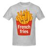 French Fries Fast Food Pun Moistureabsorbing And Breathable Tshirt Distressed Retro Youthful Feeling Tee