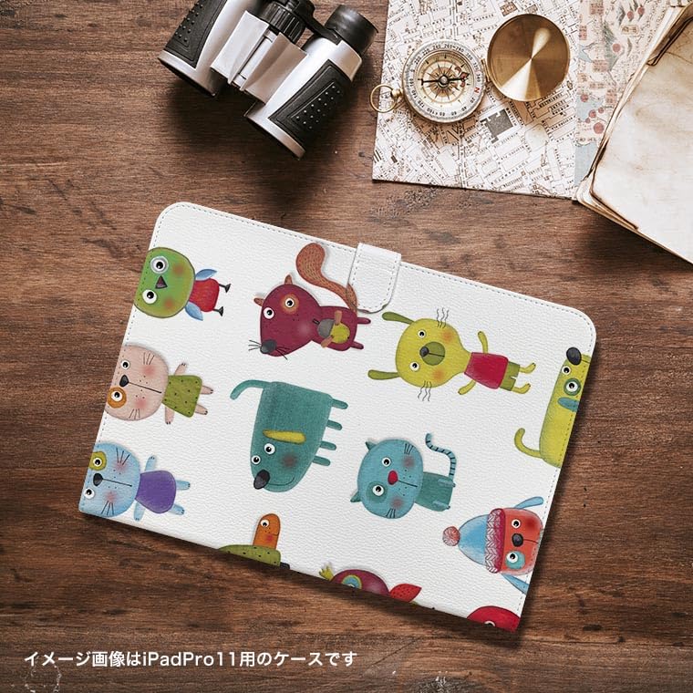iPad Pro Case 2024 Compatible with iPad Pro Animal Character Product Number 009660 11-inch (M4) (5th Generation) 11-inch, Tri-Fold Stand, Lightweight,