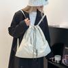 Niche daily leisure lightweight sports drawstring backpack commuter student schoolbag