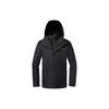 Removable Fleece Liner 3-In-1 Hooded Waterproof Windproof Warm Jacket Men Jackets Black WE0572-010