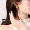 Women's Light Luxury Design Elegant Zircon Geometric Fruit Earrings Fashionable And Versatile Niche Design Earrings