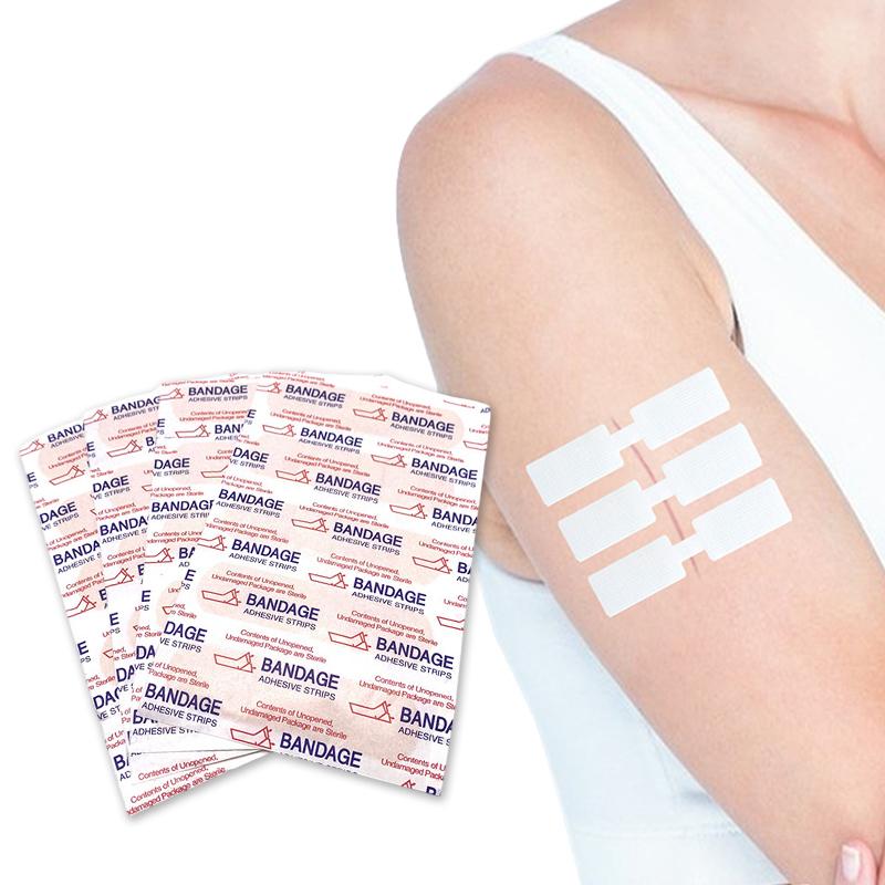25/50Pcs Adhesive Strip Suture Bandages Butterfly Closure Bandage Strips For Closing Skin Wounds With Non-Stick Pad