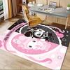 1pc My Melody and Kuromi Cute Cartoon Character Office Desk Mat Under Chair Rug Gift Universal Anti-Slip Floor Mat for Home Decorative Carpe