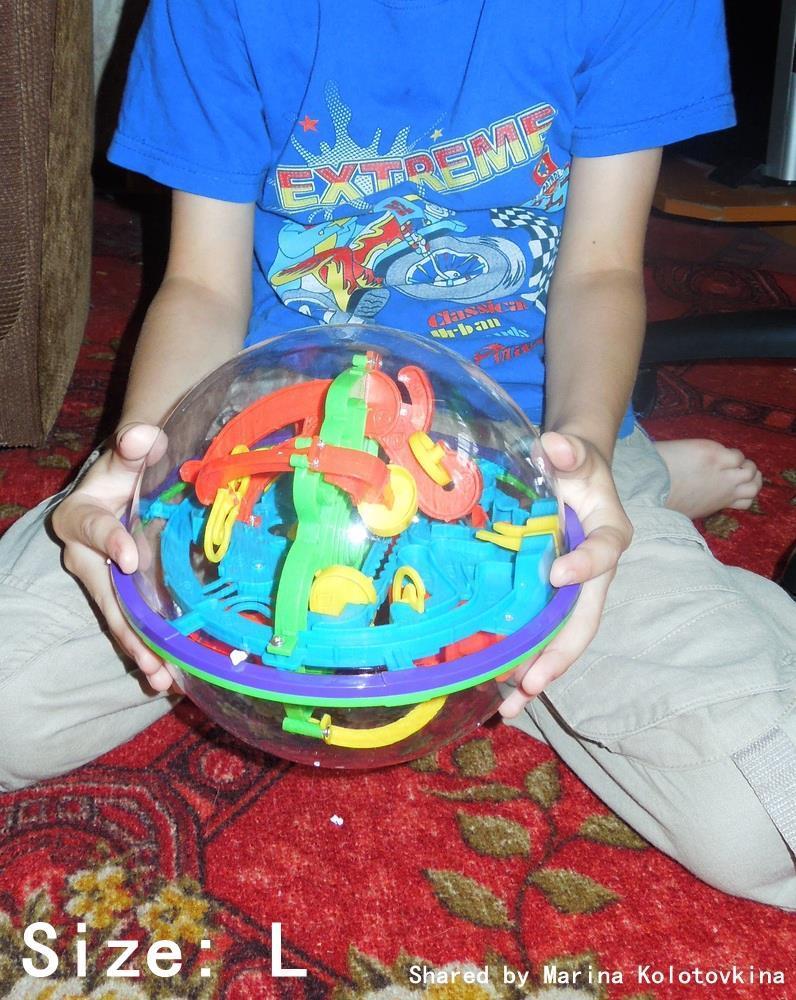 100 Steps Ball Small Size 3 D Labyrinth Magic Intellect Ball Cubes Marble Puzzle Brain Teaser Game