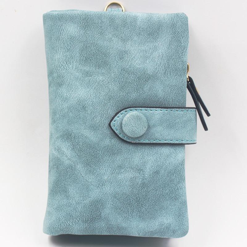 Vintage Zipper Handbag Multi Functional Handheld Leather Wallet