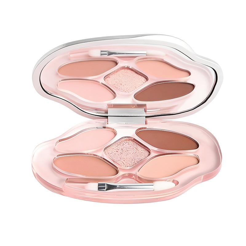 

KEKEMOOD Five-Color Tear Trough Eyeshadow Palette: Multi-use, Clear Color Payoff, Long-lasting, Smudge-proof with Built-in Brush.