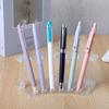 2 PCS Acrylic Pen Stand Pen Display Holder for Vendor Events Clear Rack Beaded Slots Display Eyebrow Makeup Brush Rack Organizer for School Office