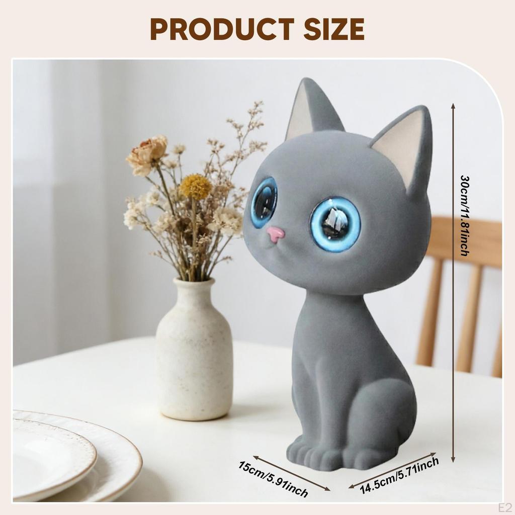 Cat Statue Centerpiece Room Decoration Resin Craftsmanship Modern Sculpture Ornament for Restaurant
