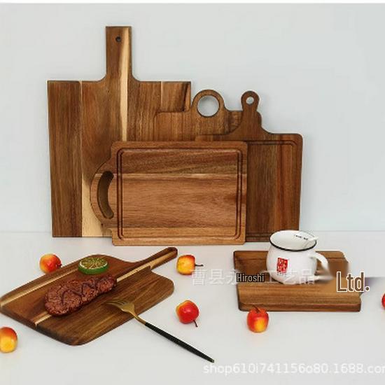 Acacia Wood Cutting Board - Kitchen & Restaurant Wooden Tray for Pizza, Steak, Fruit, and Bread