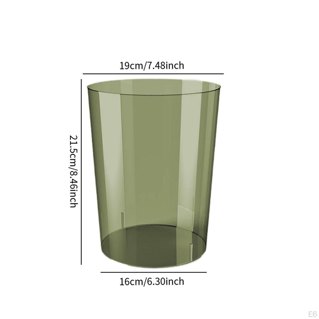 Clear Round Waste Bin for Home, Office And Children's Room