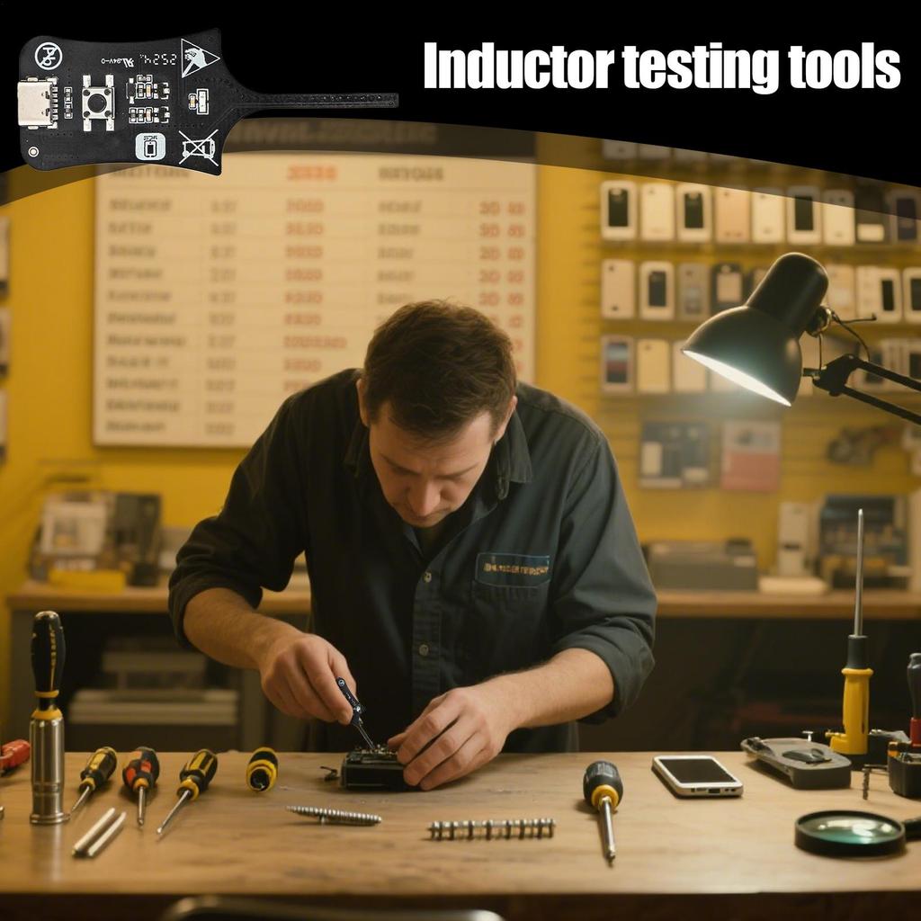 Circuit Board Inductor Tester Inductor Detector Tool Precise Detector Quick Fault Check Tool for Component Testing Mobile Phone