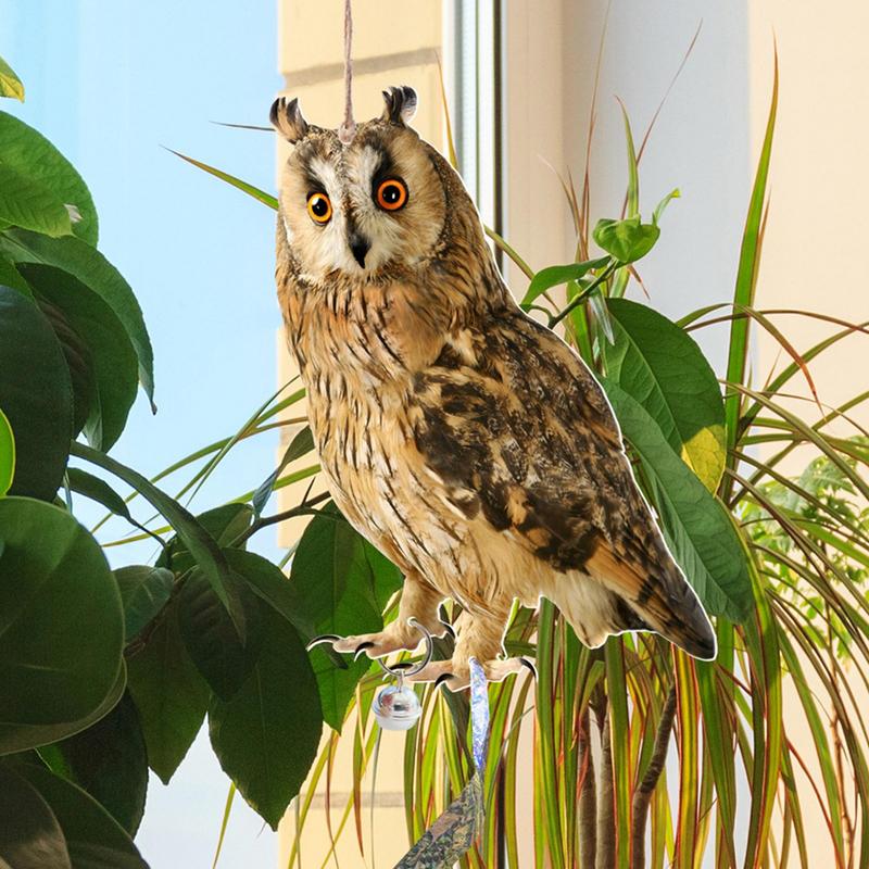 Eule Vogelabwehr Glockenanhänger Pastoraler Obstgarten Vogelabwehranhänger Außendekoration Innenhof Windspiel Gartenvogelscheuche
